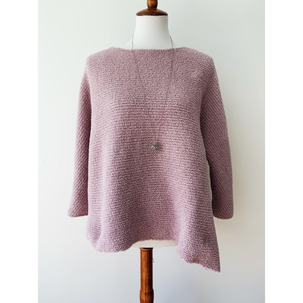 Pink Olivia Sky Fuzzy Sparkly Sweater- Size 1X-EUC